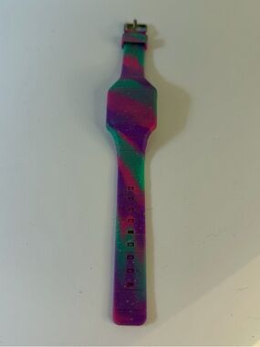 Colorful Tie-Dye Silicone LED Watch and Band pre owned